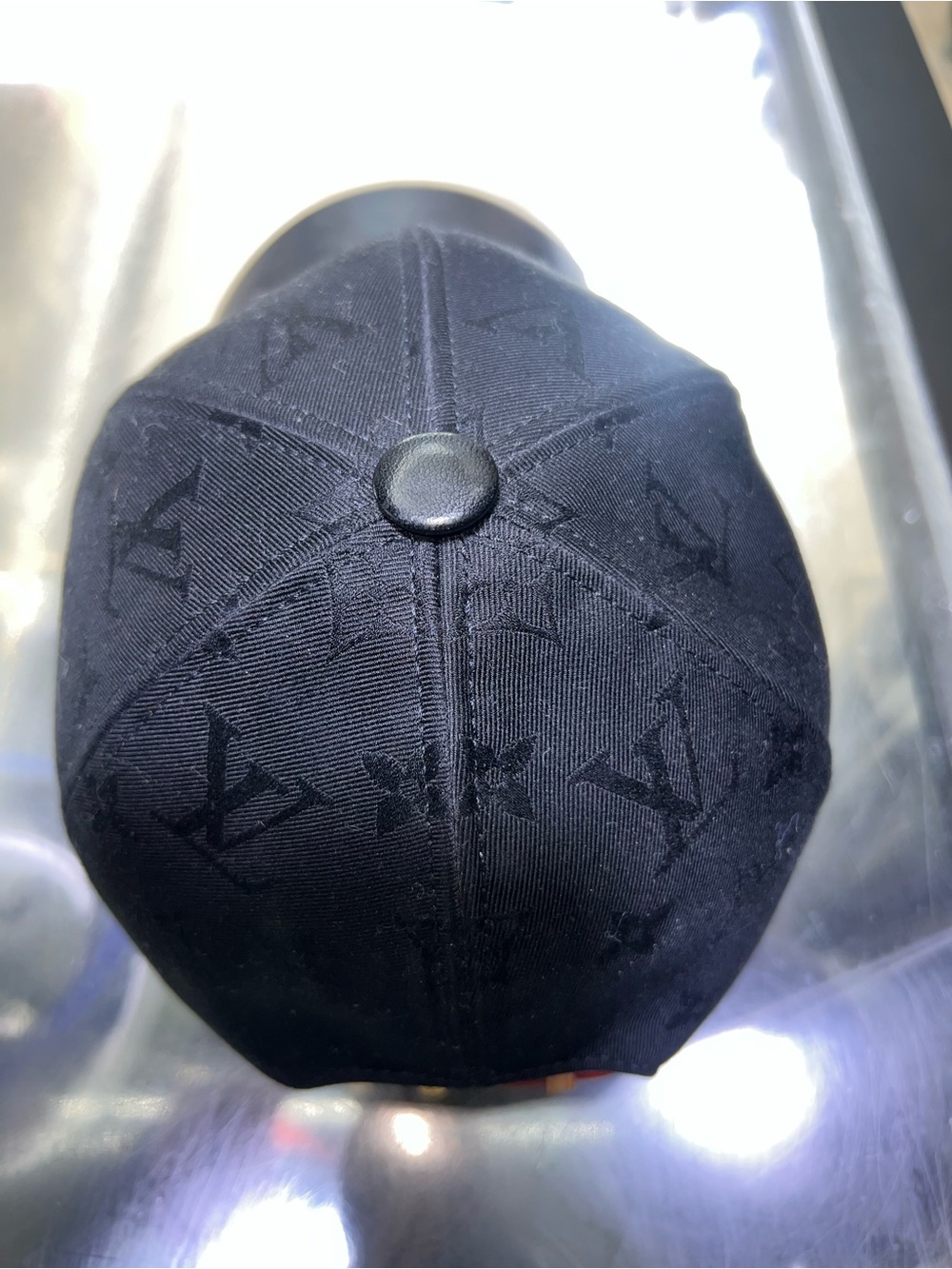 Louis Vuitton Black Monogram Leather-Brim Cap - Picture 3 of 8